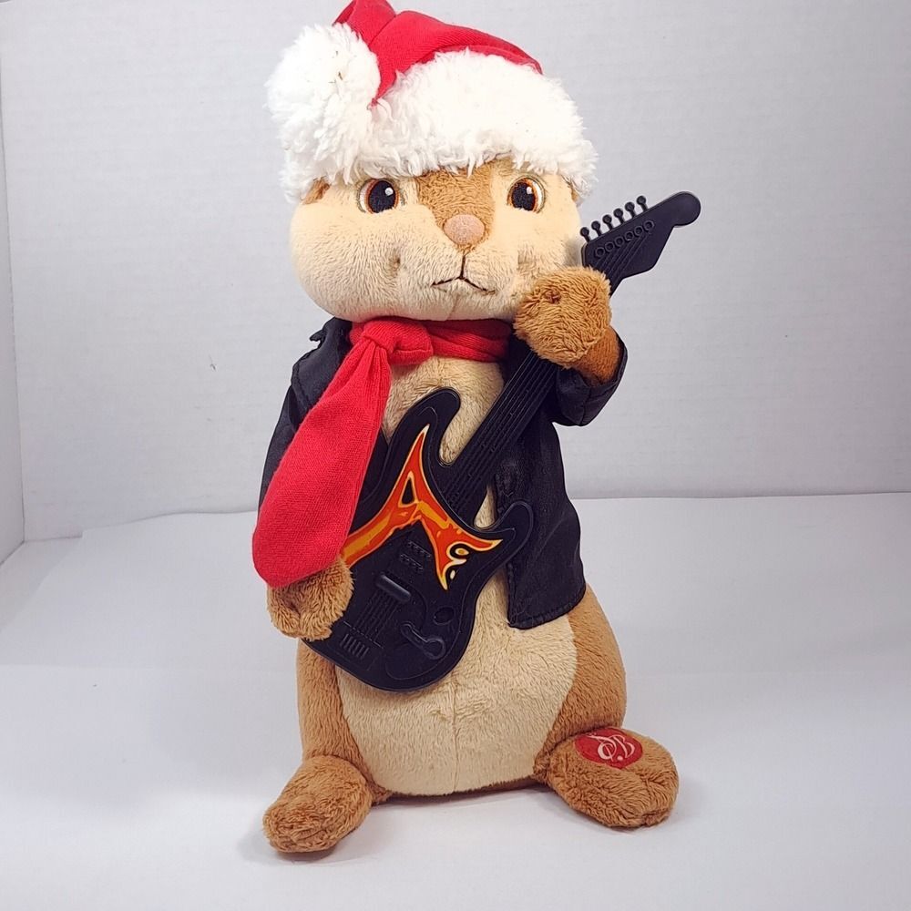 Santa's Best Alvin And The Chipmunks Plush Christmas Guitar 2011 music song toy